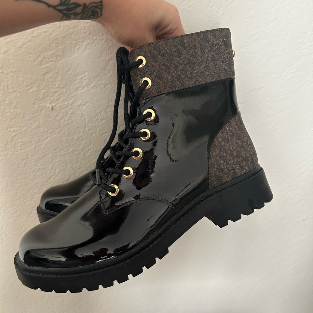 Michael Kors Alistair Lace Up Combat Boots